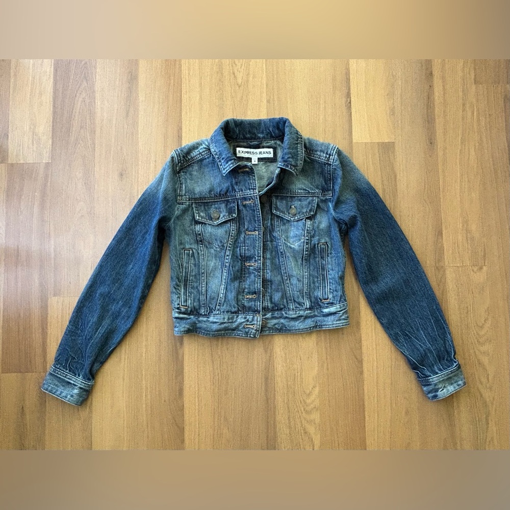 Express Jeans cropped denim jacket XS